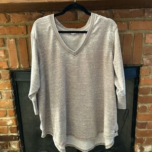 Women's V-Neck Mocha Top